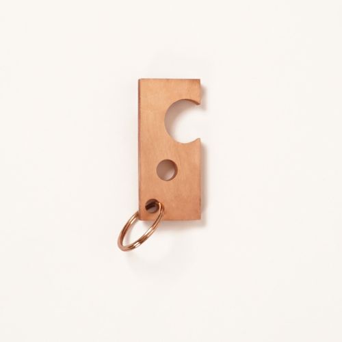 GEOMETRIC RAW COPPER BOTTLE OPENER