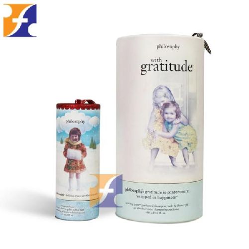 Colorful Small Paper Cosmetic Packaging Tube Box /cylinder Cardboard T