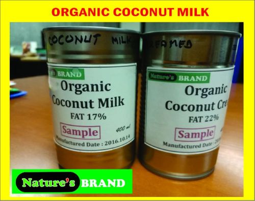 Organic Coconut Cream 400ml, Brand Name : Nature's Brand for Food