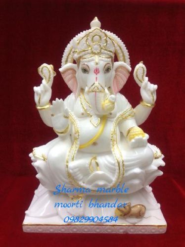 White Marble Ganesh Moorti