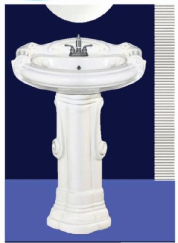 Polished Plain Pedestal Wash Basin, For Home, Hotel, Size : Multisize