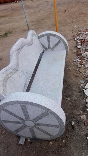 Wheel Stone Bench