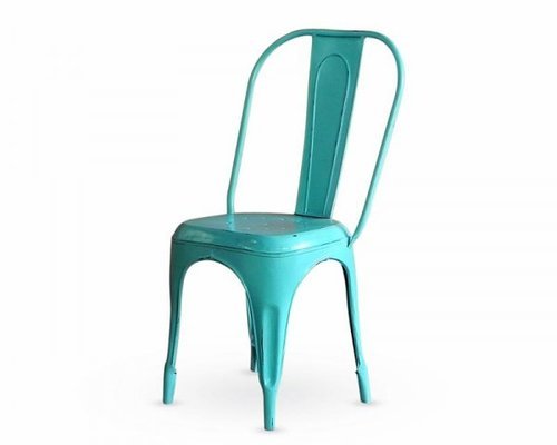 Rectangular Light Green Color Metal Chair, For Garden, Home, Style : Antique