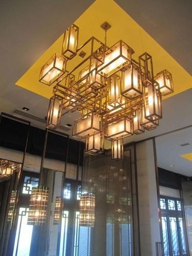 Glass Brass Chandelier