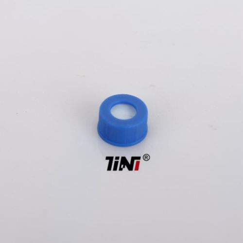 SC9 PTFE/Silicone Septa, 9mm Blue Short Screw-thread Polypropylene Cap
