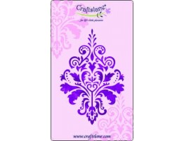 Dark Purple Ornate Motif Stencil