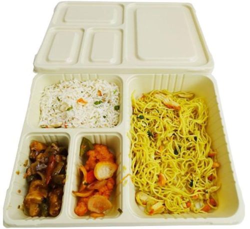 Biodegradable 4 Section Meal Tray