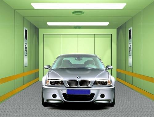Recatangular Polished Mild Steel Car Elevator, For Garage, Certification : CE Certified