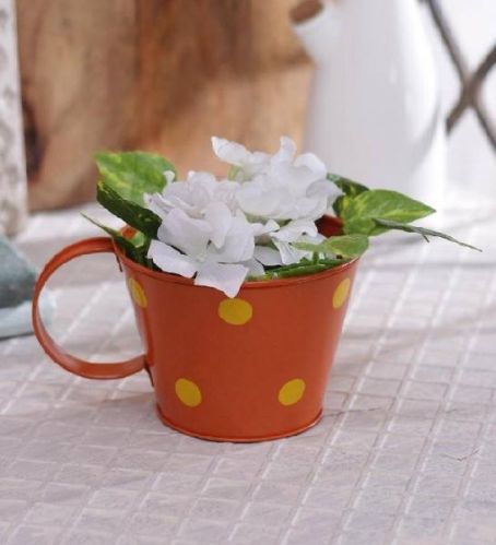 Craftkriti Orange Small Polkadots Cups