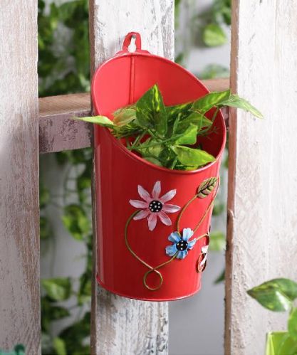 Craftkriti Metal Red Planter