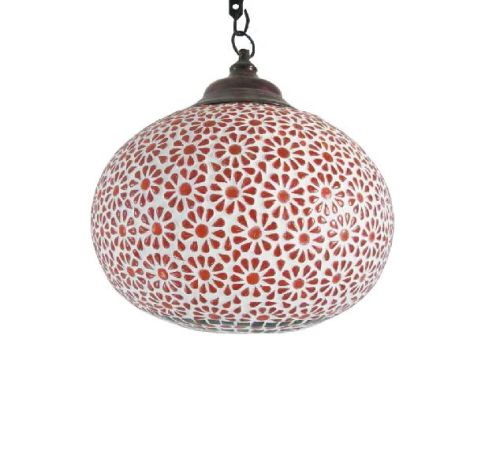 Red Shelgum Mosaic Hanging Lamp.