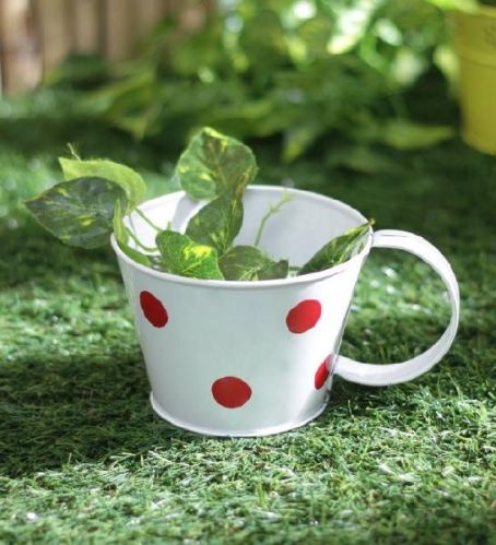 Craftkriti White Small Polkadots Cups