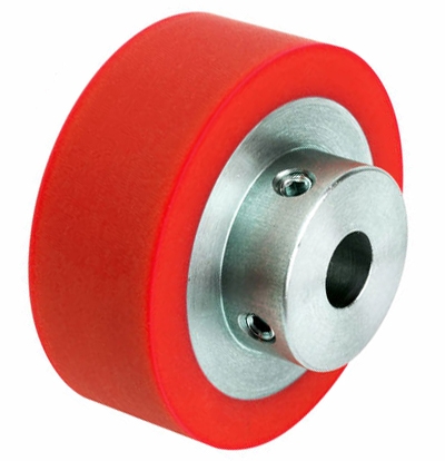 Round PU Roller Wheels, Color : Grey, Red