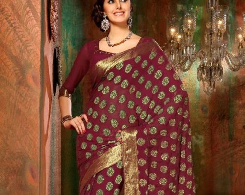 Printed Chiffon Sarees, Color : Multicolor