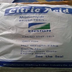 Citric Acid Powder, Density : 1.5 G/cm3 For Monohydrate