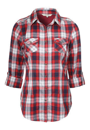 Checkered Poly Modal Viscose Ladies Shirts