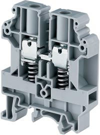 Mechanical Spring Loaded Terminal Block, For Industrial Use, Color : Grey