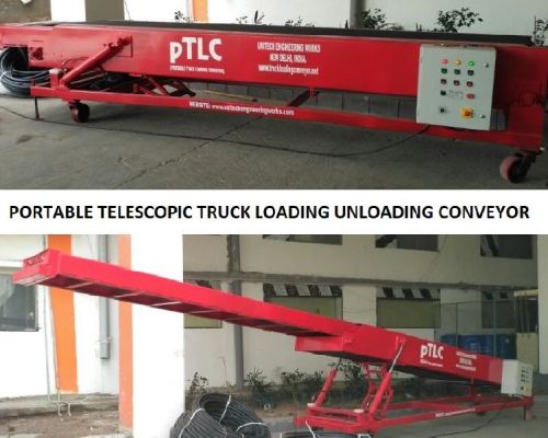 Telescopic Truck Loading Unloading Conveyor, For Moving Goods, Rated Power : 5-7 KW