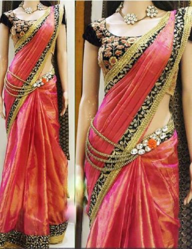 Paper Silk Sarees, Color : Multicolor