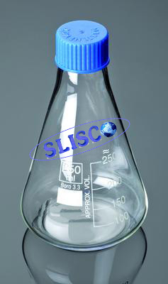 Flasks, Conical, With Teflon Liner Screw Cap