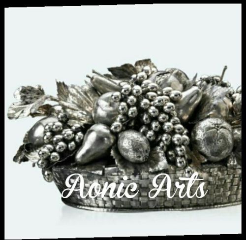 Round Metal Silver Inlay Fruit Basket, For Showpiece, Features : Durable