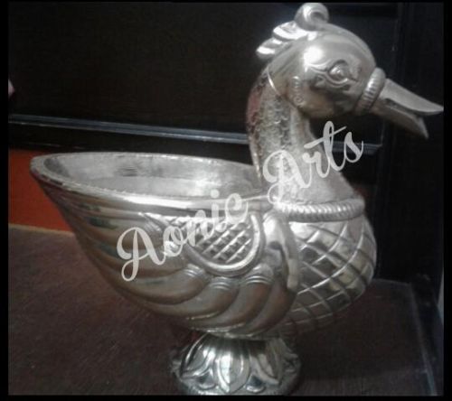 Polished Silver Inlay Showpiece, For Home Decor, Hotel, Pooja, Style : Antique