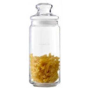 Cylindrical Glass Jars With Lid, For Food Storage, Feature : Elegant Design, Fine Finish, Light Weight