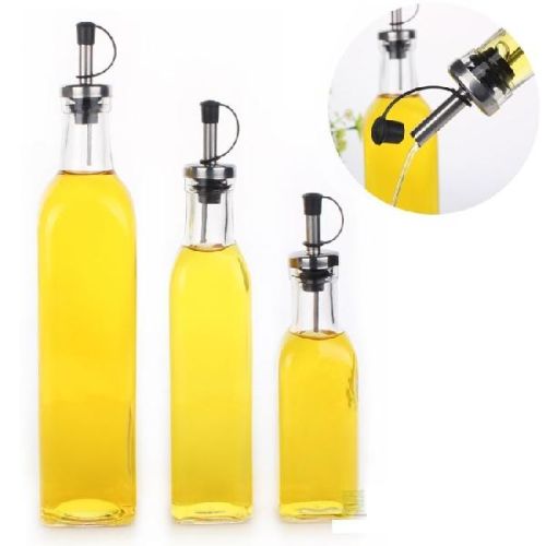 Glass Oil Bottles, For Beverage, Personal Care, Feature : Fine Finished, Freshness Preservation, Good Quality