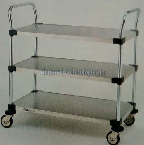 Rectangle Metal Clean Room Trolley, For Airport, Hotels, Restaurant, Size : 10-20inch