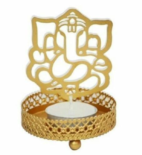 Polished Ganesh Tea Light Holder, For Home Decoration, Size : Mutlisize