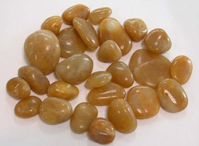 Yellow Polished Pebble Stones