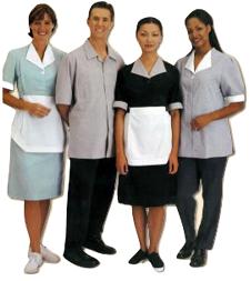 Check Cotton Housekeeping Uniforms, Size : Large, Medium, Small