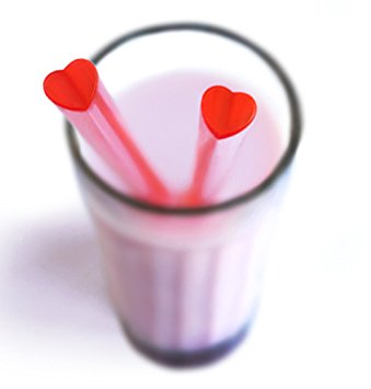 Plastic Heart Shaped Straw