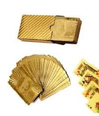 Plain CardBoard Gold Foil Playing Cards, Size : 100x70mm, 110x80mm, 80x50mm