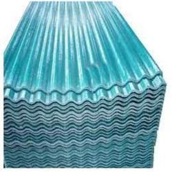 Polished FRP Corrugated Sheet, Color : Sky Blue