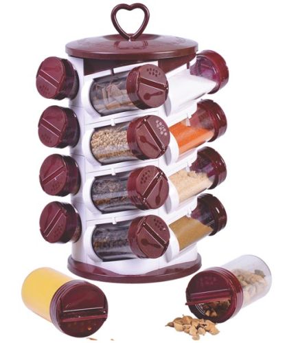 16 Piece Spice Jar Set, Color : Transparent