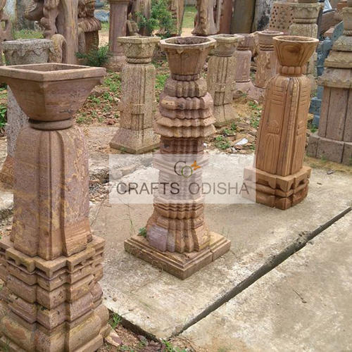 Crafts Odisha Sandstone Chaunra Statue, For Garden/Home Decoration