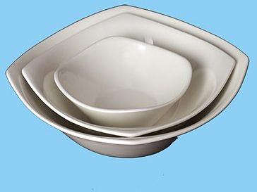 Plain Liv Square Ceramic Bowls, Size : 7, 8, 9 Inch