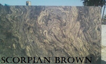 SCORPIAN BROWN Polished Marble Slab