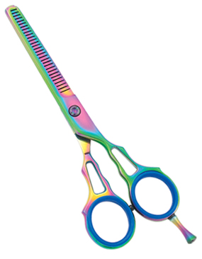 Multi Color Hair Thinning Scissors, Handle Material : stainltss steel