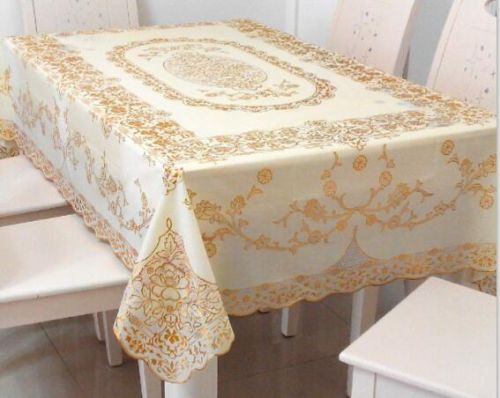 Hot-stamping PVC Gold Color Table Cover 137cm*180cm