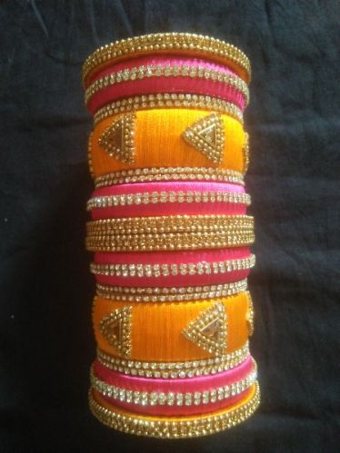Yellow and Pink Bangles