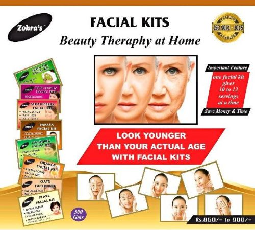 Zohras 500gm Facial Kit, Packaging Type : Jar, Plastic Box, Plastic Tube