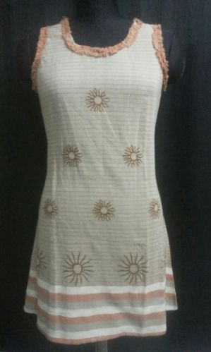 Ladies Khadi Kurti, Feature : Hand Block Print