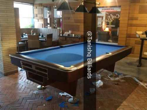 Polished Natural Wooden Imported Bar Pool Tables, For Playing Use, Feature : Colorful, Crack Proof