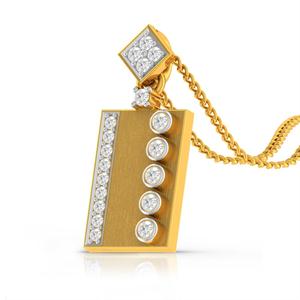 Quaint Day Diamond Gold Pendant, Color : Yellow