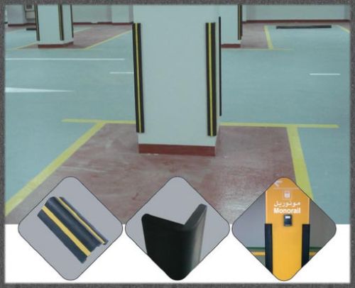 Plain Rubber Corner Guards for Hospital, Hotel, Parking Area
