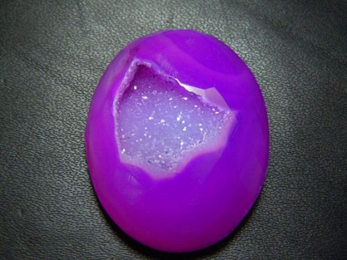 Beautiful Purple Agate Faceted Druzy Cabs