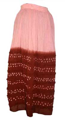 Chiffon Bandhej Skirts -62, Style : Long