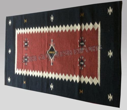 Cotton Handloom Durries, For Home, Living Room, Outdoor, Indoor, Picnic, Floor Covering, Technics : Handmade / Handwoven